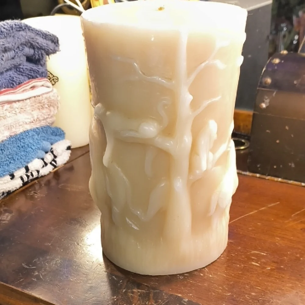 Handcarved Handmade Animal Inprints Candle